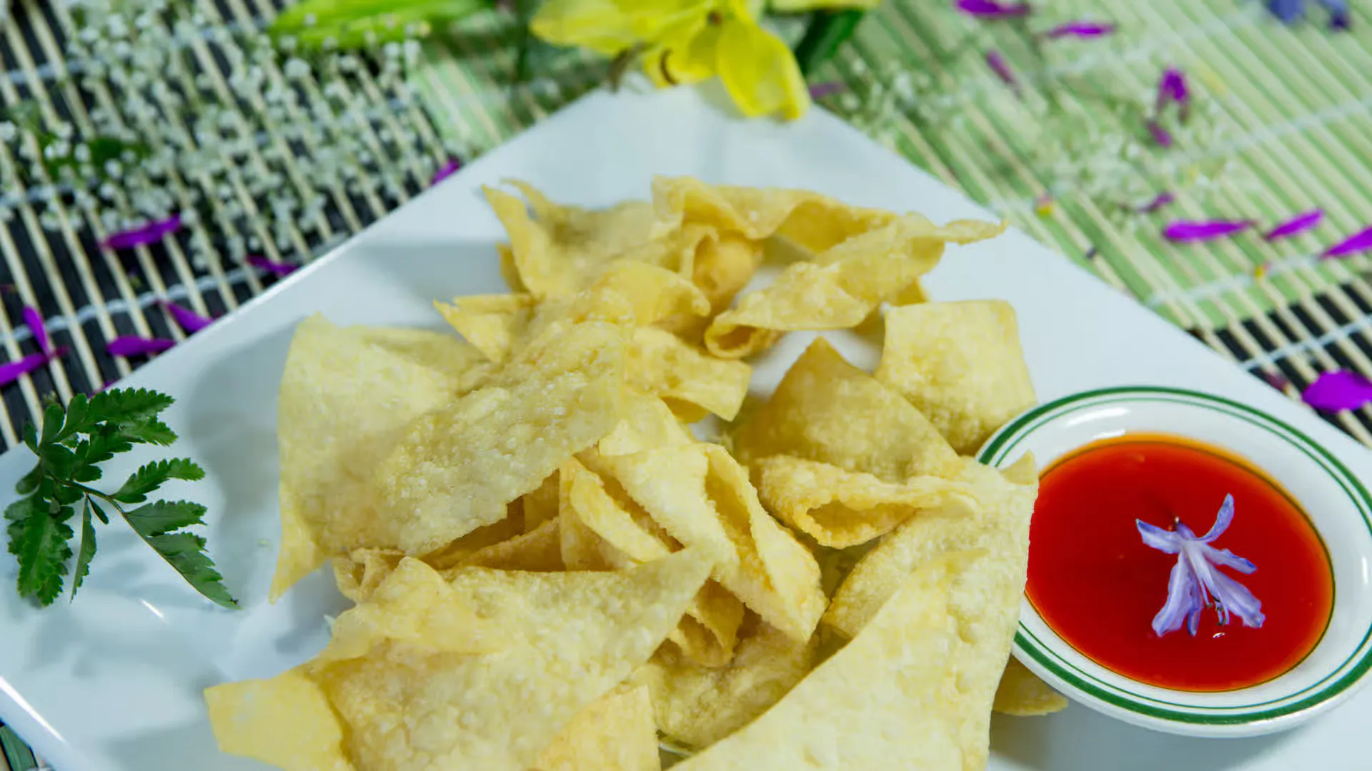 Fried Wonton at Dragon Palace, Chinese Restaurant in Tinley Park