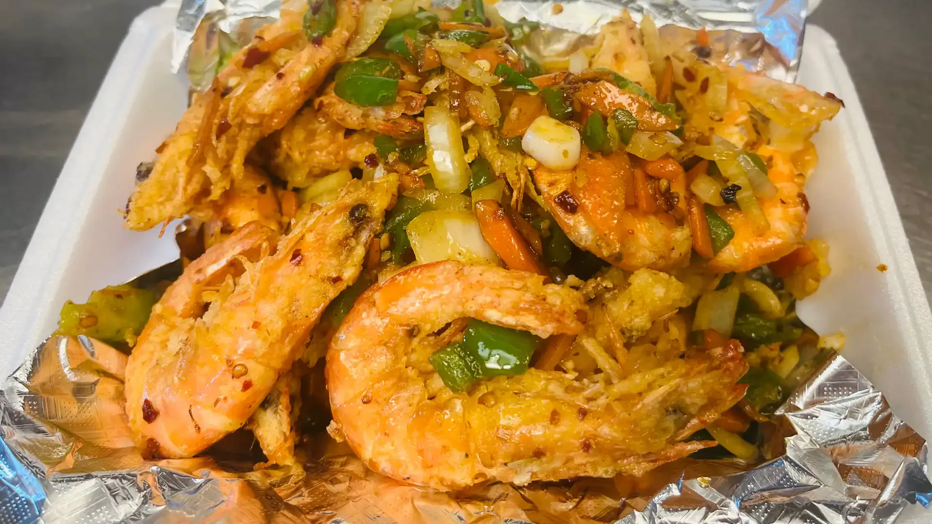 Salt & Pepper Shrimp at Dragon Palace, Chinese Restaurant in Tinley Park
